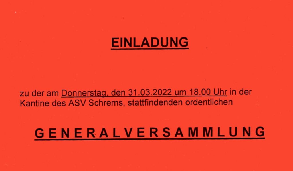 Generalversammlung 2022