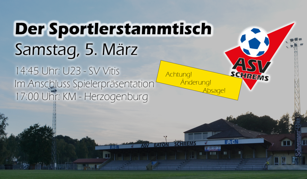 Der Sportlerstammtisch (ÄNDERUNG!)