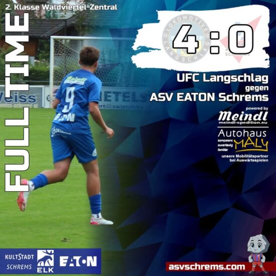Das Spiel der #km2 gegen UFC Amon Langschlag endet mit 4:0.