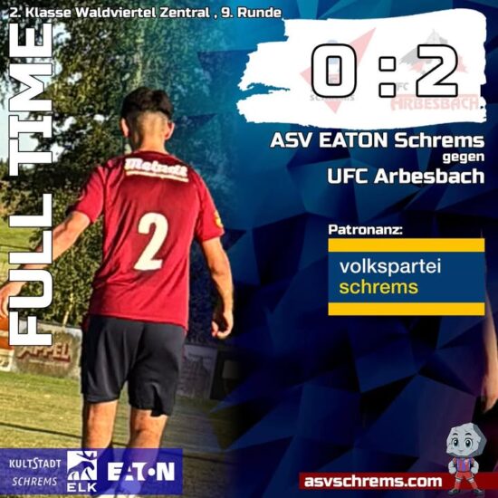 Das Spiel unserer #km2 gegen Arbesbach endet 0:2