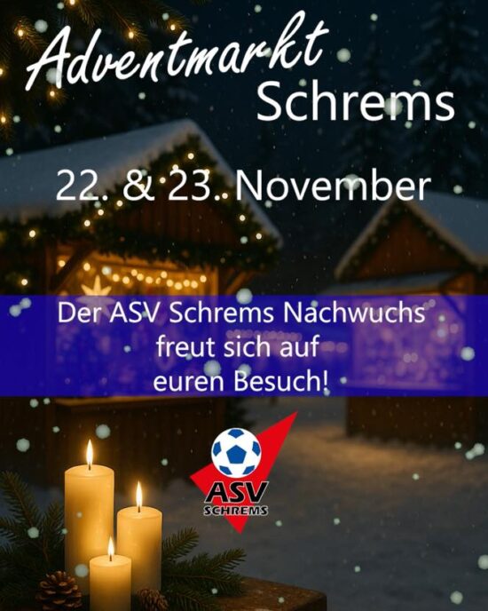 Besucht unseren Nachwuchs heute und morgen am Adventmarkt in Schrems.