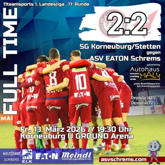 Unsere #km beendet die Partie gegen Korneuburg mit einem 2:2.