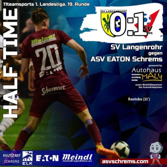 Die erste Halbzeit läuft sehr gut …