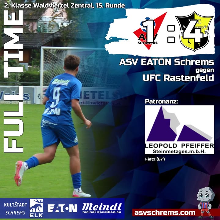 Das gestrige #heimspiel unserer #km2 gegen Rastenfeld endete 1:4.