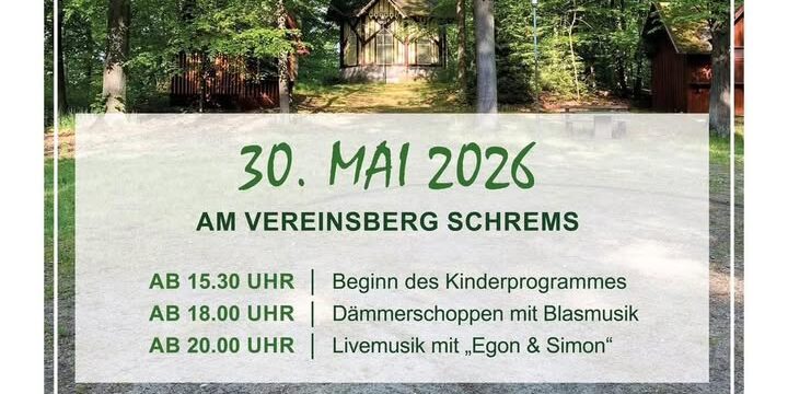 Kommt alle am Samstag auf den Vereinsberg Schrems zum Fest der Vereine 🎈🎉🤩