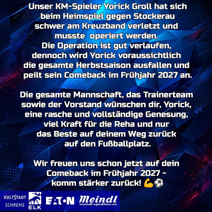 Unser KM-Spieler Yorick Groll hat sich