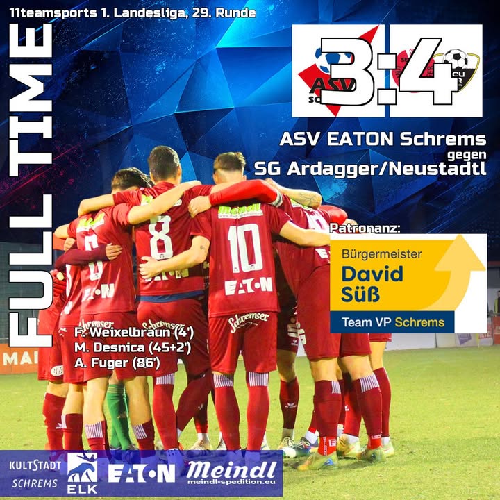 Das letzte Heimspiel in der 1. Landesliga endet leider mit 3:4
