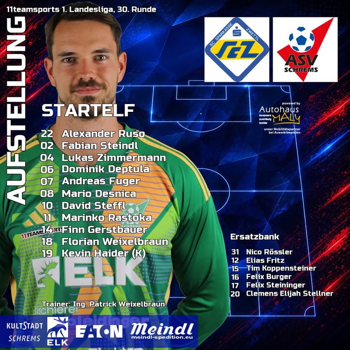 Unsere Aufstellung gegen Zwettl 💪