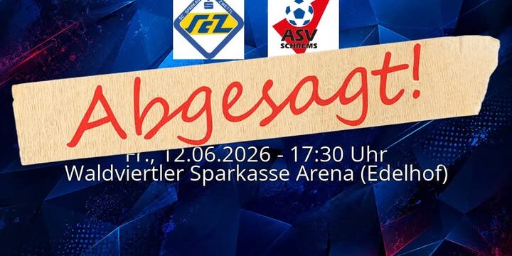 Das Spiel der #km2 gegen Zwettl II muss leider personalbedingt abgesagt werden.
