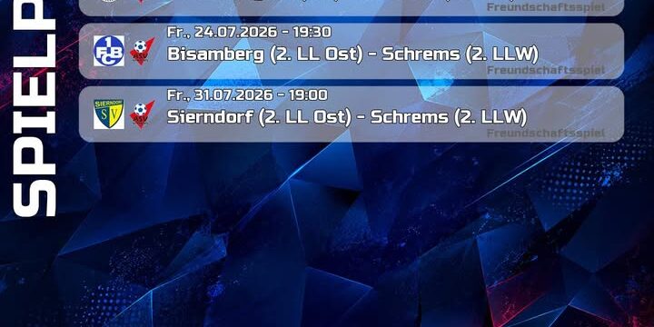 Die vier Vorbereitungsspiele unserer #km in Juli 💪❤️💙