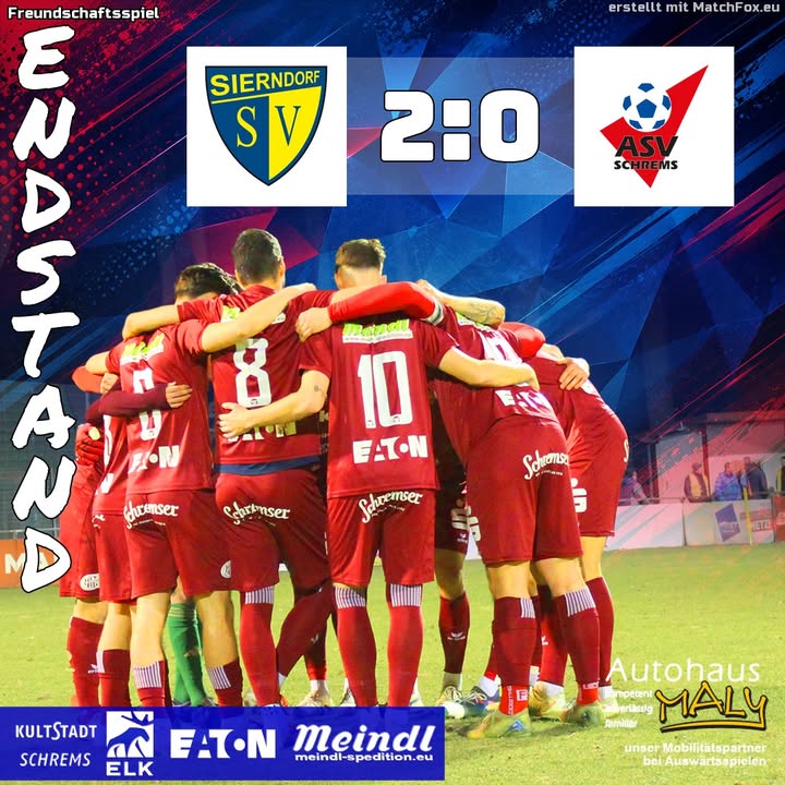 Leider unterliegt unsere #km in Sierndorf mit 2:0
