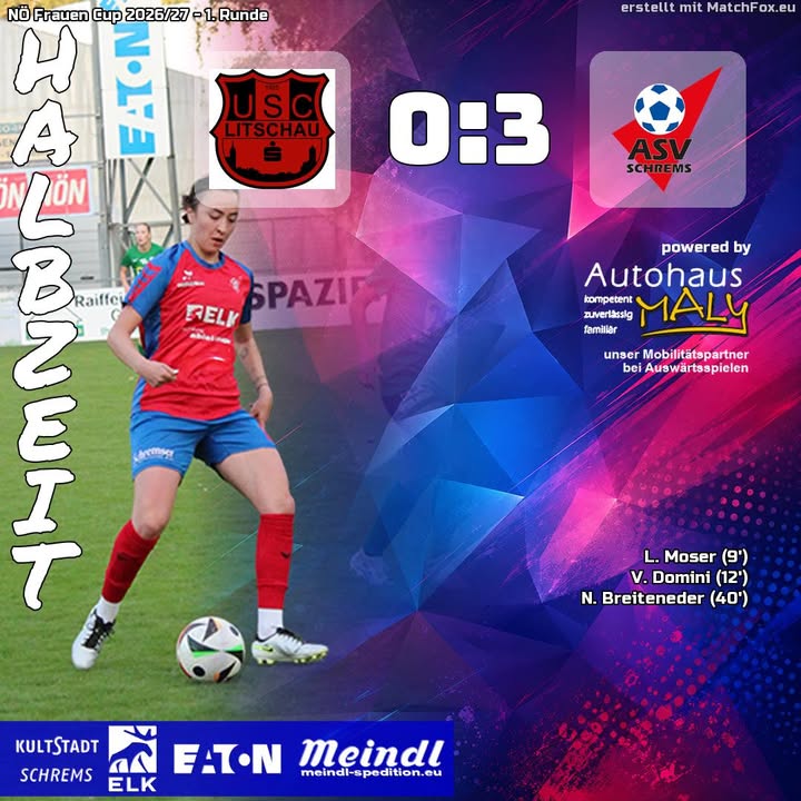 Unsere Damen gehen mit einer 3:0 Führung in die Kabine… super Leistung 💪