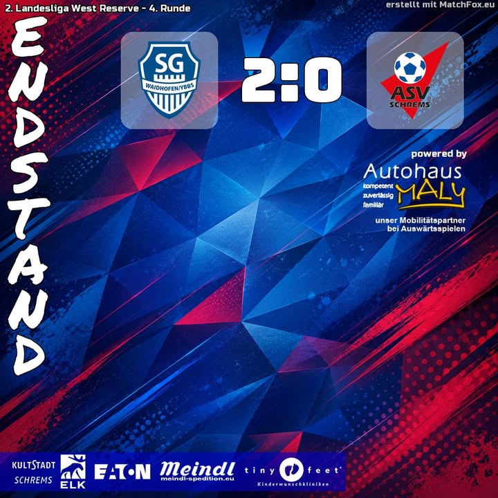 Unsere Reserve unterliegt leider 2:0 gegen SG Waidhofen/Ybbs