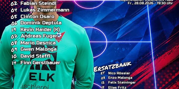 Mit dieser Aufstellung geht unsere #km1 aufs Spielfeld 💪