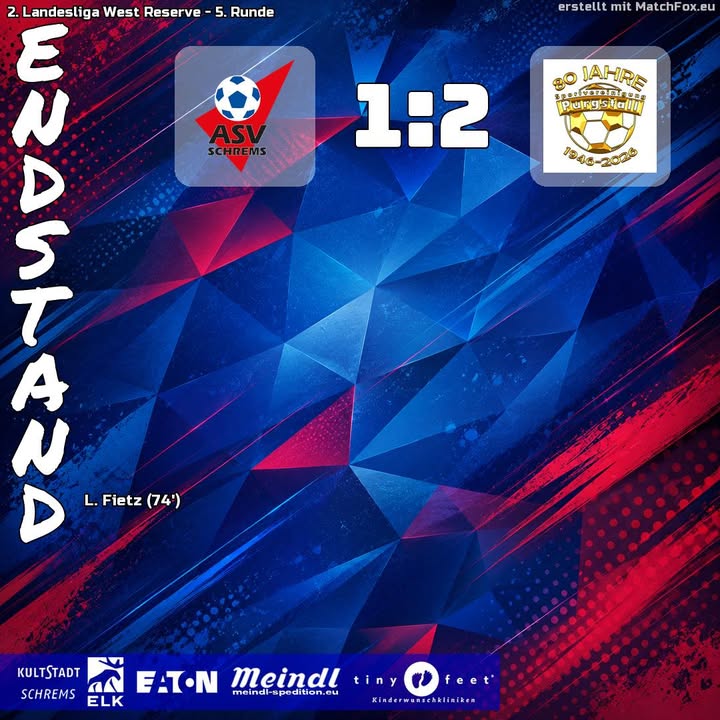Unsere Reserve unterlag leider knapp mit 1:2