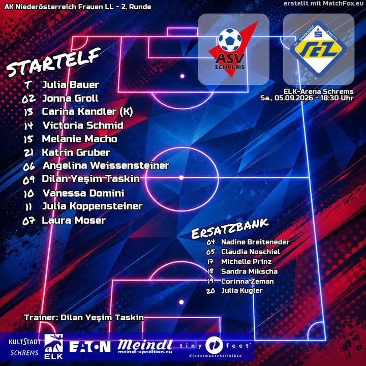 Unsere Aufstellung gegen Zwettl 💪