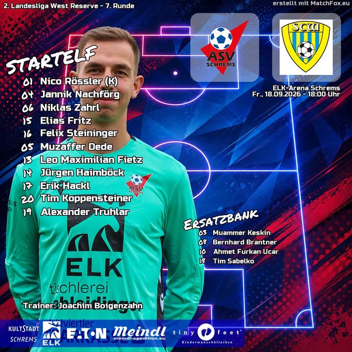 So geht unsere Reserve an den Start gegen Weißenkirchen 💪