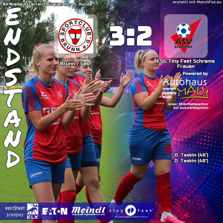 Unsere Damen unterliegen in Brunn mit 3:2