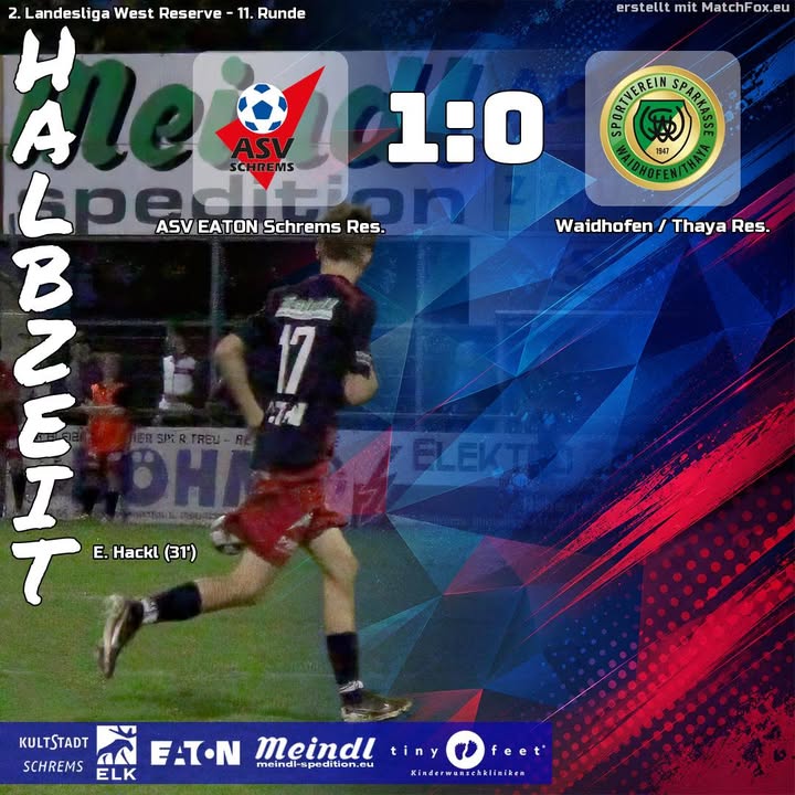 Unsere Reserve geht mit einer dezenten 1:0 Führung in die Halbzeitpause
