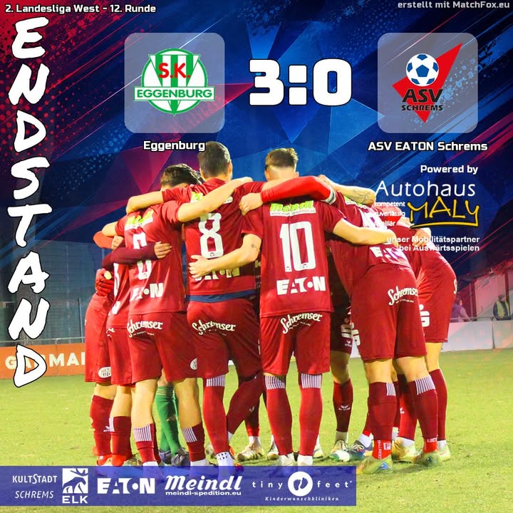 Die Partie in Eggenburg endet 3:0 für die Gastgeber.